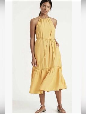 Banana Republic Yellow Halter Sundress XS